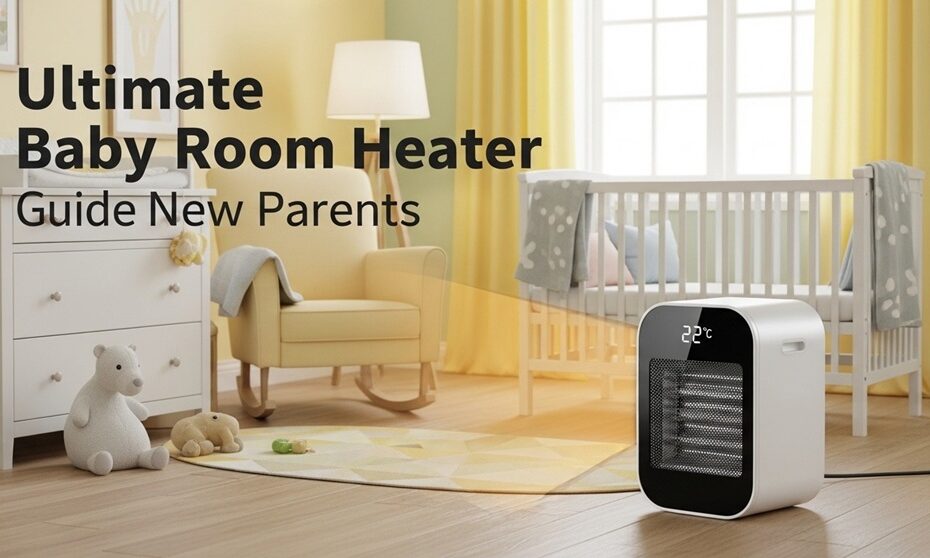 Oil-filled radiator heater placed safely in a baby nursery