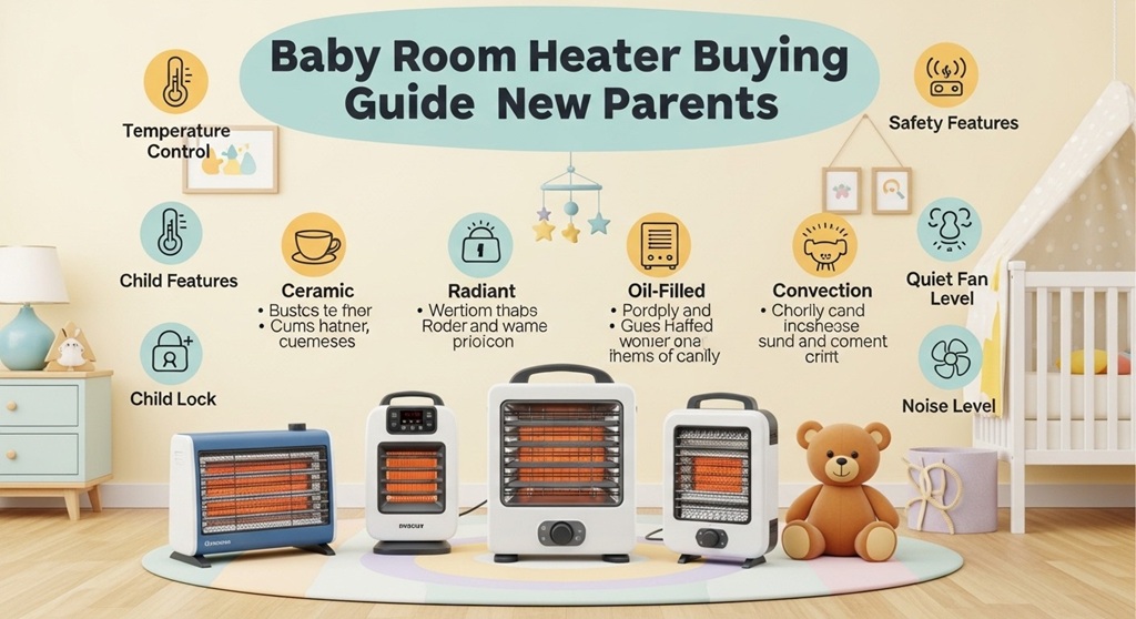 Digital thermostat showing ideal nursery temperature 70°F