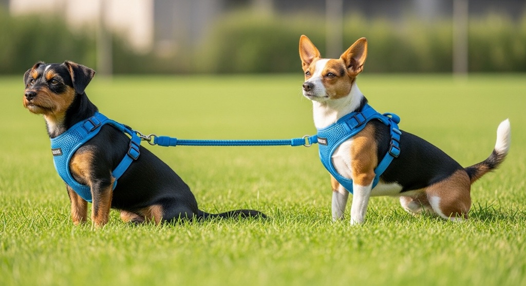 Escape-proof vest harness design for toy breed dogs