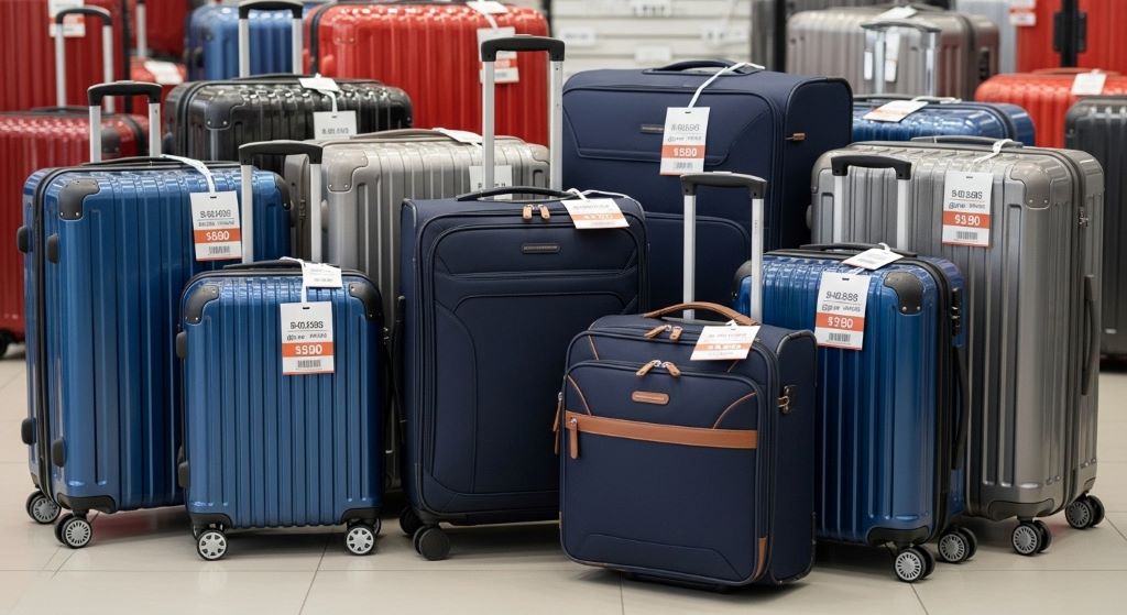Quality travel luggage with spinner wheels and expandable compartments at competitive prices