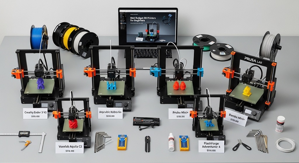 Affordable desktop 3D printer creating PLA model