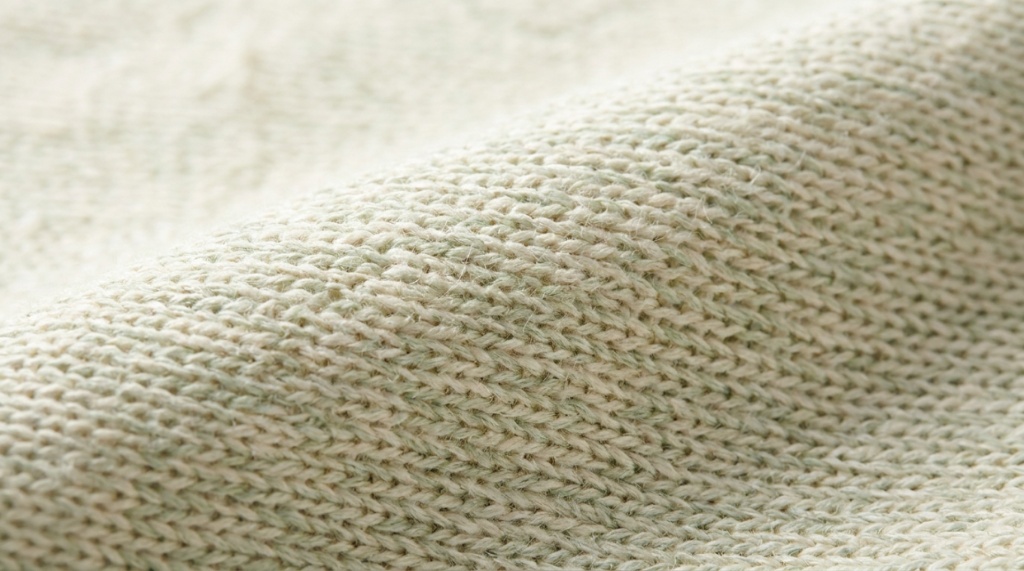 Close-up of breathable textured bamboo fabric cover on a pillow.
