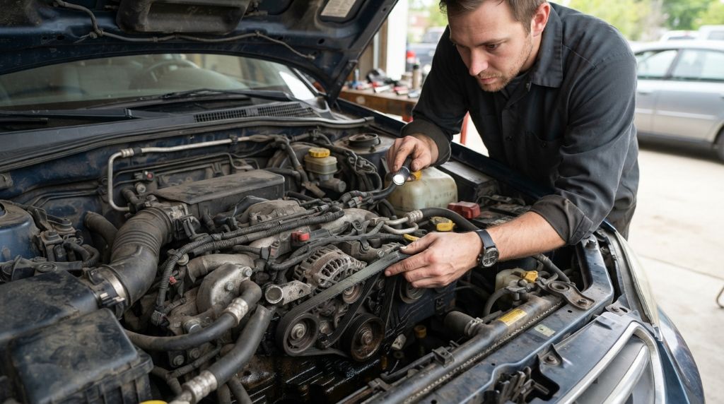 Checking a used car engine and transmission before purchase