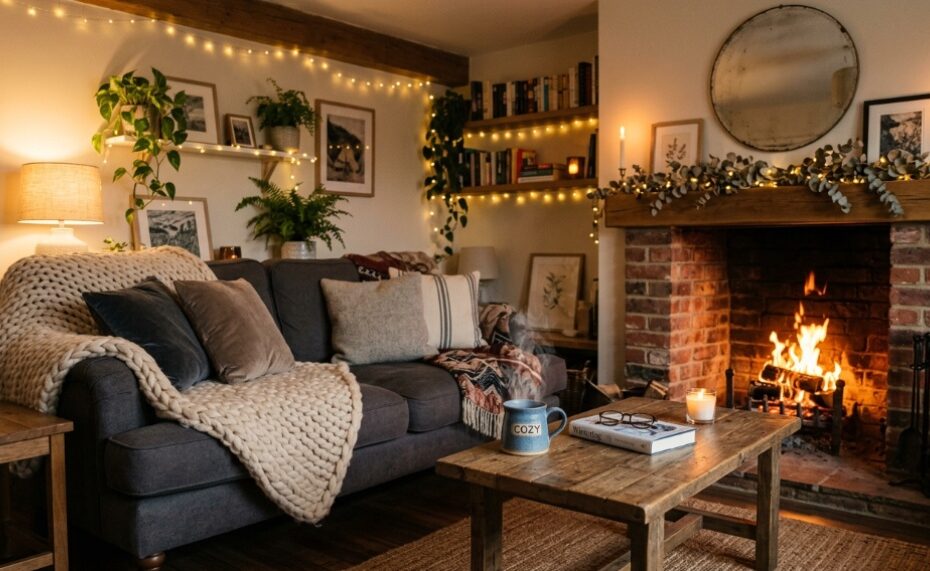 Modern neutral sofa styled with colorful decorative pillows in a bright living room.